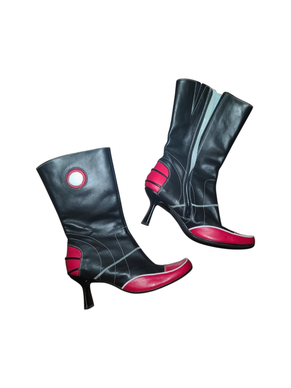 M.C & Power Vintage Leather Moto-style Boots